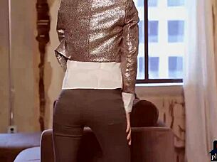 Sexy Petite Model Rips Clothes on Dream Date!