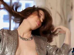 Sexy Petite Model Rips Clothes on Dream Date!