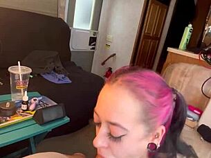 beautiful woman encounters a big hard cock