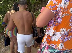 i had wild anal sex on the nudist beach with my beautiful friends watching