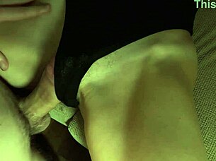 The Hottest Hairy Pussy Rubbing and Sexy Cum on Roommates Black Bodysuit