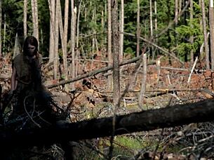 Naked Girl Masturbates in Forest