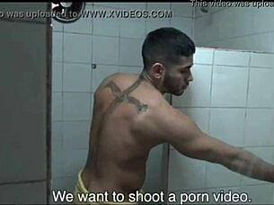Latinos Fucking Hard in Showers! Watch Them Pound Each Other!