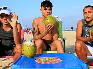 We fuck our friend in a gay group session