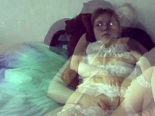 cutie in white lingerie masturbates - furiyssh