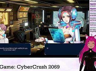 Lewdneko Feels Excited Playing Cybercrush 2069 With Big Tits