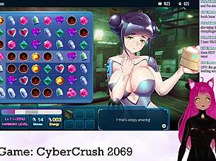 Lewdneko Feels Excited Playing Cybercrush 2069 With Big Tits