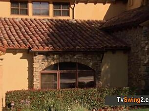 Naughty Blonde Pleases Swingers At Swing Mansion