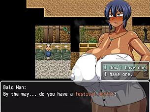 Tanned girl natsuki in hentai game episode 28 squirts in the public bath