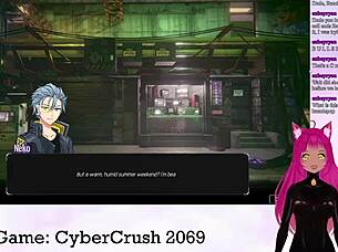 Lewdneko Feels Excited Playing Cybercrush 2069 With Big Tits