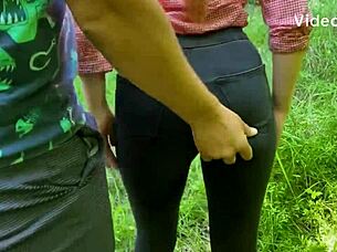 Step brother and I got wild in forest.