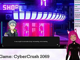 Lewdneko Feels Excited Playing Cybercrush 2069 With Big Tits