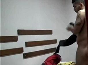 Latinos Fucking Hard in Showers! Watch Them Pound Each Other!