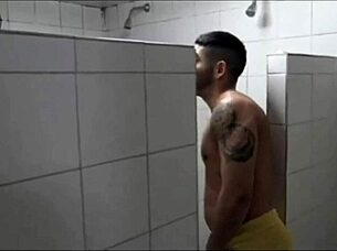 Latinos Fucking Hard in Showers! Watch Them Pound Each Other!