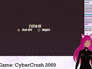 Lewdneko Feels Excited Playing Cybercrush 2069 With Big Tits