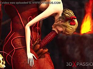 Devil Plays Rough Assfucking With Super Hot Girl In Hell