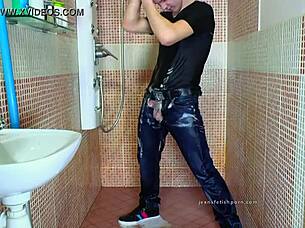 gay jeans shower fetish dick 2