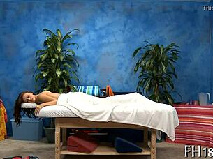 A hot naked massage session with sensual touches