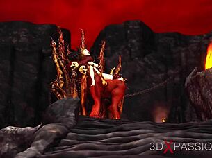 Devil Plays Rough Assfucking With Super Hot Girl In Hell