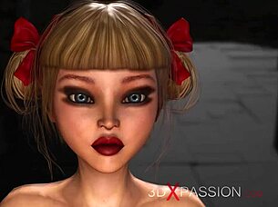 악마가 지옥에서 슈퍼 핫 걸과 거친 애널 섹스