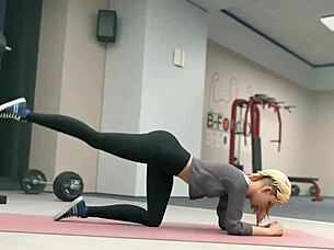 Gwen's Workout Turns Into Blowjob And Vagina Play