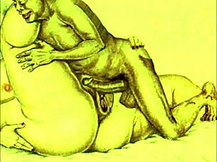 레트로 스타일 빈티지 에로틱 아트