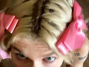 Emma Rosie gives a hot blowjob during a casual hookup