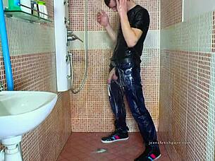 gay jeans shower fetish dick 2