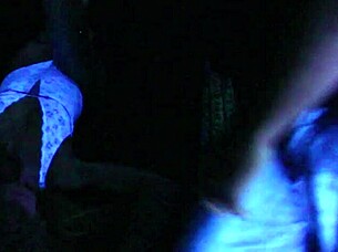 carrie blacklight stars in a blacklight sex scene with blonde fetish elements