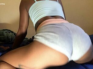 I SPREAD my HAIRY PUSSY and RUB my CLIT in masturbation