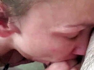 she's trying to swallow too much cum, it's a bit much