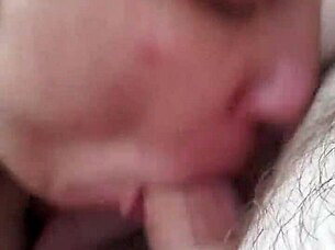 she's trying to swallow too much cum, it's a bit much