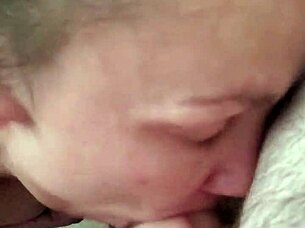 she's trying to swallow too much cum, it's a bit much