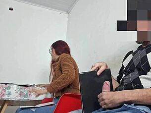 risky public masturbation by skinny anime girl with small waist for serious professor