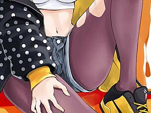 Minah blackmails you with socks and jerk off instructions in hentai