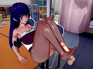 3D Hentai Babe with Big Ass and Tits Orgasms