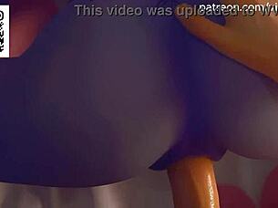 Overwatch D.Va, Tracer, Widowmaker lick Mercy in 3D hentai