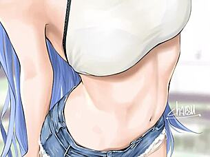 Minah blackmails you with socks and jerk off instructions in hentai