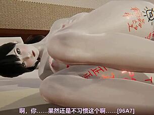 Another horny babe in anime creampie scene