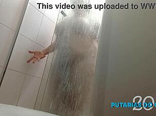 hiding to have sex with the guy fixing the shower in the bathroom.