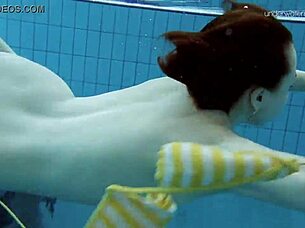 Lada Poleshuk Performs Underwater Show with Big Tits and Short Hair