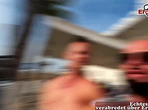 Spanish 18-year-old student with braces gets picked up for car sex