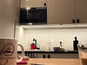 Perfect Pokies On The Kitchen Cam Braless Sylvia And Her Amazing Nipples