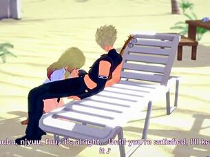 Marin kitagawa performs blowjob and anal sex with monster cock in uncensored anime