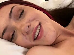 Sexy teen Lexi fingers her pussy!