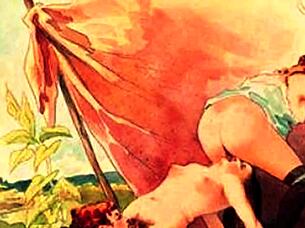 Vintage Erotic Drawings in Retro Hentai Style