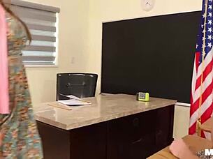 he fucks hot milf teacher kaci kennedy in classroom from milfaf