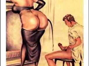 Vintage Erotic Drawings in Retro Hentai Style