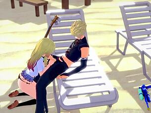 Marin kitagawa performs blowjob and anal sex with monster cock in uncensored anime