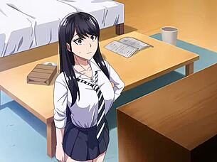 gal hanging around in hentai style